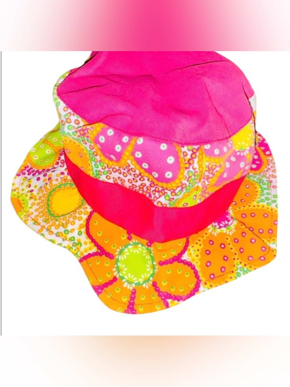 NWT Jamie Rae baby girl size 3-12 sun hat floral UVA UVB Protection chin strap